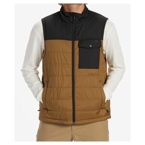 Billabong Prism Vest Quilted Vest for Men Brown LARGE  NWT